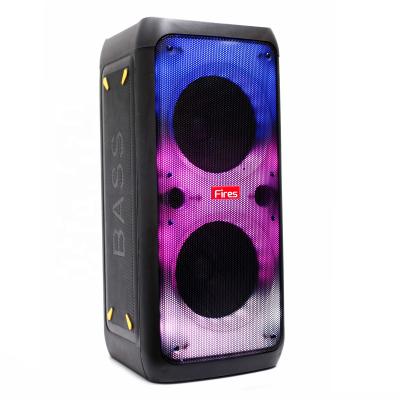 China LED Flashing Light Super Bass 8 Inch Net Speaker BT Metal Stereo Speaker With High Quality for sale