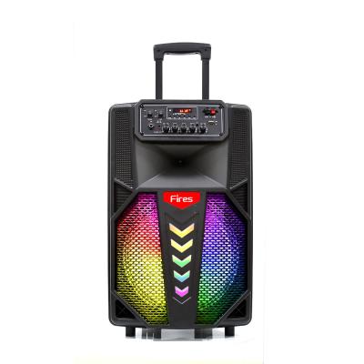 China Phone function tg speaker with 1 wireless portable party speakers microphone dj sound box with flashing lights for sale