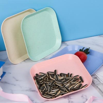 China Stocked Cheap Biodegradable Color Dinner Baby Food Plastic Dish for sale