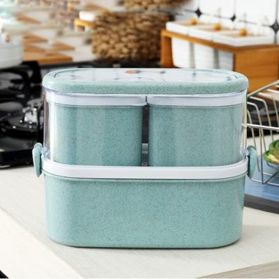 China Sustainable Japan Food Grade Blue Eco - Friendly Kids Bento Lunch Box for sale