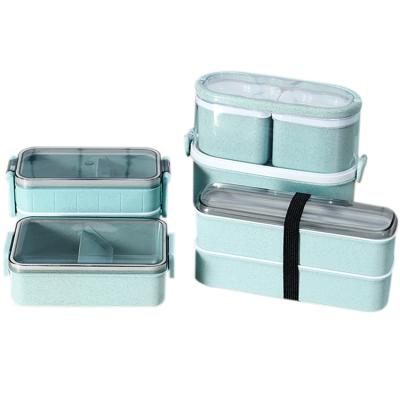 China PP BPA Free Eco-friendly Portable Biodegradable Wheat Fiber Plastic Bento Lunch Japanese Box for sale