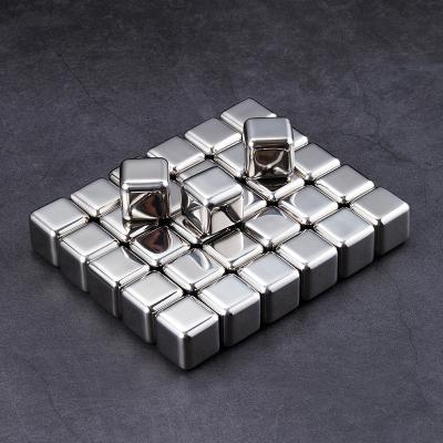 China Food Grade Whiskey Rocks Stainless Steel Metal Stone Sipping Ice Cube for sale