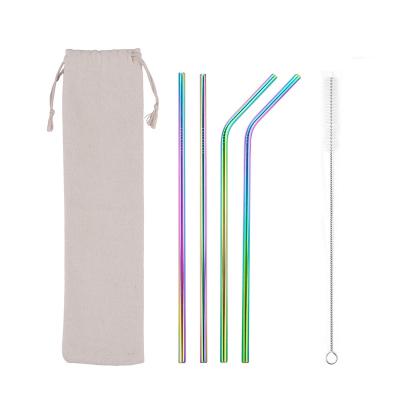 China Stocked Metal Gold Hot Drinks SUS 304 Stainless Steel Colorful Straw 6mm 8mm 12mm Food Grade for sale