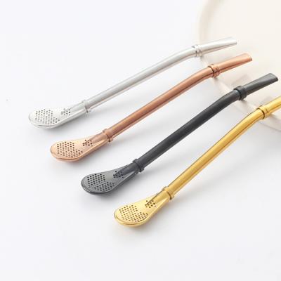 China Hot Selling Stainless Steel Stocked SUS 304 Food Grade Straw Spoon for sale