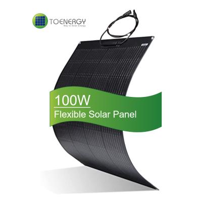 China TOENERGY 100W Outdoor Flexible Solar Panel Charger for RV, Boat, Caravans, Motorhome, Camping for sale