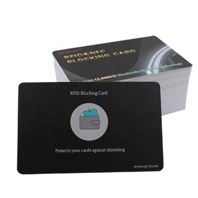 China Plastic Waterproof/Waterproof PVC Credit Card Protector Card Shield RFID Blocking Card for sale