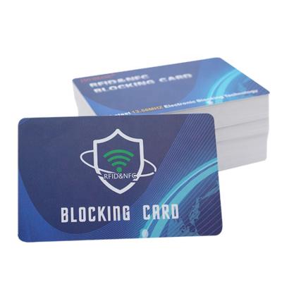 China Waterproof/Waterproof High Quality Custom Printed Credit Card Safe Protector 13.56Mhz RFID Blocking Card for sale