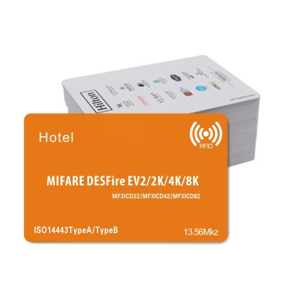 China MF EV1/EV2 4K 8K Chip Blank RFID Plastic Contact Size Credit Card Smart IC Card Waterproof/Waterproof For Payment Cards for sale