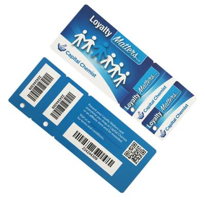 China 2021 club/advertising/school hotsale factory price Qr code pvc key card variable combo snap off card for sale