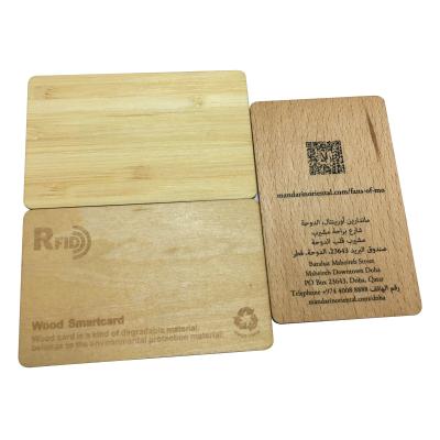 China High Quality Custom WOODEN Business Cards VIP Bamboo Wooden Membership Wooden Business Card for sale