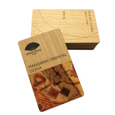 China Hot Sale Customized WOOD Logo Bamboo Wood Business Cards Rfid Hotel Key Card Iso14443a for sale