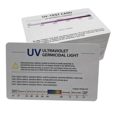 China PVC/PET/ABS Customized Sensor High Quality UV Color Changing Beach Business Card PVC Test Card for sale