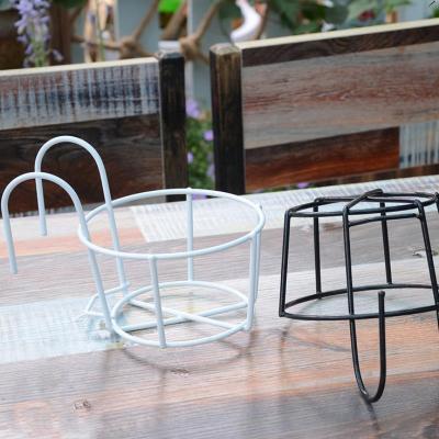 China Handing Modern Metal Flower Rack Pot Simple Rack Outdoor Standing Flower Pot for sale