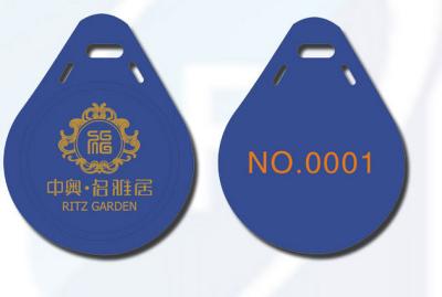 China NFC macio retangular macio plástico LF RFID da borracha do PVC de HEYU etiqueta com o keychain à venda