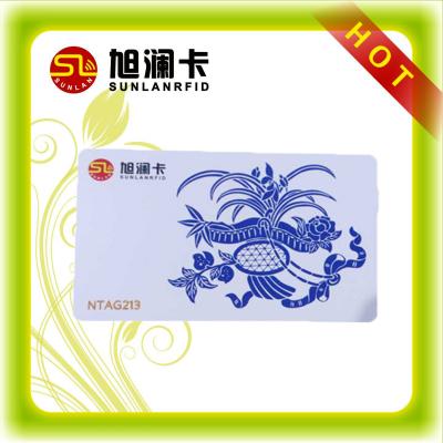 China Microplaqueta legível e que pode escrever-se Smart Card CR80 do plástico do cartão de nome de NFC do tamanho sem contato do PVC à venda