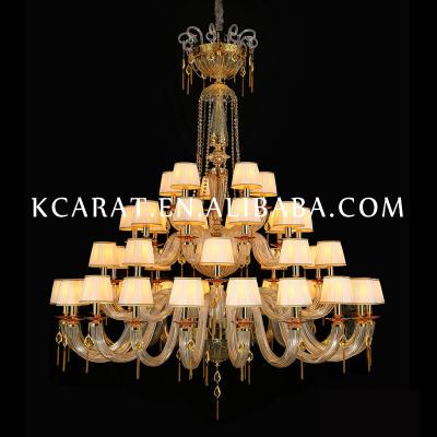 China Modern Home Decorative Lighting Crystal Glass Pendant Lamp Light Villa Cavity Chandelier Lamp For Duplex for sale