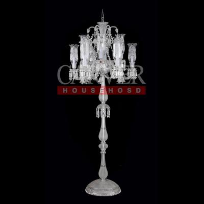 China French EUROPEAN Style Luxury Floor Lamp Crystal Chandelier Floor Light For Living Room 12 Lamps Glass Arm High Quality Floor Lamp for sale