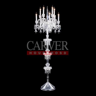 China Crystal Floor Lamp Luxury High Quality EUROPEAN For Villa Asfa Crystal Decorative Large Table Lamp 24P Glass Arm Crystal Chandelier for sale