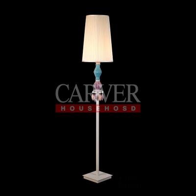 China EUROPEAN Decorative Floor Lamp For Living Room Bohemian Style Residential Lights With Fabric Lampshade for sale