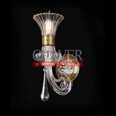 China High Quality EUROPEAN Glass Arm Wall Lamp For Living Room Crystal Chandelier Wall Light for sale