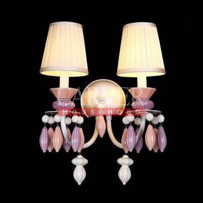 China EUROPEAN decorative wall lights for bedroom ceramic wall light lovely children's lamp for sale