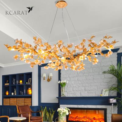 China 2019 European Modern Creative Glass Lamps Vintage Unique Led Chandelier Light for sale