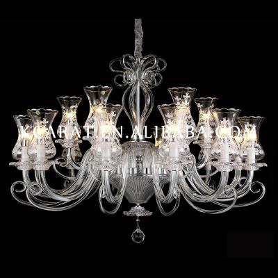 China Modern Modern Glass Light Fixture Chandelier For Home Art Glass Pendant For Hotel for sale