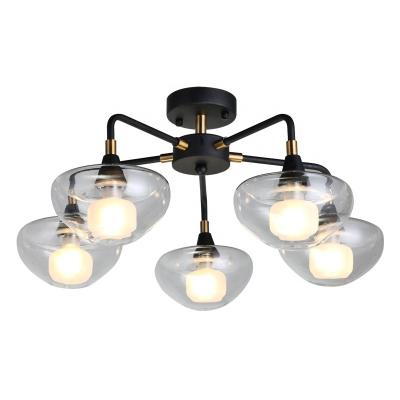 China Hot Sale Home Bedroom Popular Clear Glass Shade Living Room Decoration Bubble Chandelier Pendant Lamp for sale