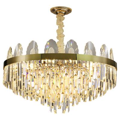 China Hot Sale Gold K9 Cristal E14 40w Bedroom Corridor Luxury Classic Decor Chandelier Pendant Lights for sale