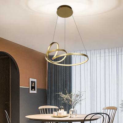 China Contemporary Modern Nordic Style Indoor Aluminum Large Hanging Pendant Light Led Chandelier Customized for sale