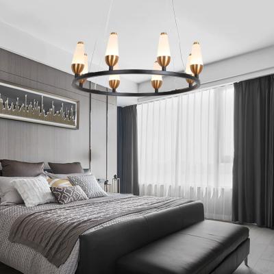 China Modern Ring Freeform Modern DIY Service Unique Good Art Hanging Home Hotel Led Chandelier Pendant Light for sale