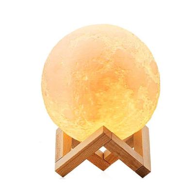 China Hotel Wholesale 880ml USB Mist 3D Moon Shape Design Light Humidifier Lamp Mini Air Diffuser For Home Portable Office Car Bedroom for sale