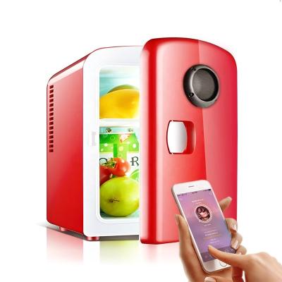 China China Supplier Logo Custom Mini Fridge THERMOELECTRIC Mini Fridge With Speaker Retro Style Mini Refrigerator for sale