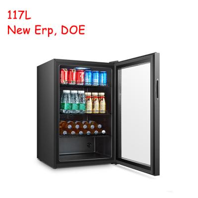 China Custom Glass Door Mini Fridge Transparent Refrigerator from COMPRESSOR Logo China Supplier Drink Refrigerator for sale