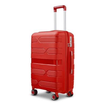 China Wholesale Hard Bottom Suitcase Luggage Travel PP Travel Shell Spinner Luggage Sets for sale