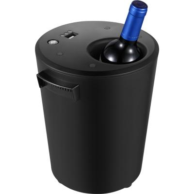 China Hotel Custom 1 Bottle Wine Cooler Luxury Wine Cooler Electric Ice Bucket And Beverage Bottle For Single Bottle for sale