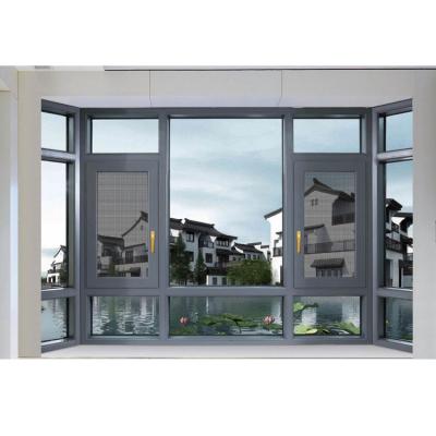 China Customized Modern Full Sizes Thermal Break Double Glazed Awning And Glass Aluminum Casement Windows With CE Certification for sale