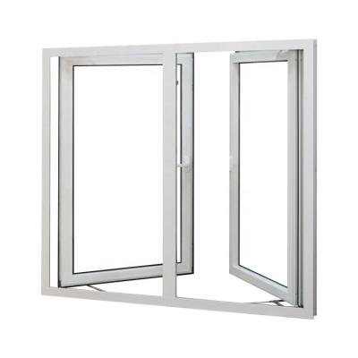 China PVC Folding Triple Panel Screen 3 Casement Window Plastic Stained Glass Window for sale