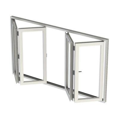 China Folding Screen Double Track High Quality Aluminum Frame With Vertical Sliding Glass Windows Up And Down for sale