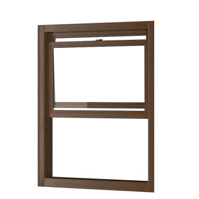 China Two Track Folding Screen Aluminum Down Sliding Window Vertical Sliding Glass Window for sale