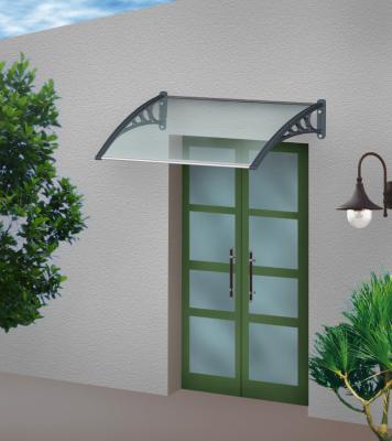 China Polycarbonate Sheet Polycarbonate Sunshade Door Canopy With ABS Plastic Tent Bracket for sale