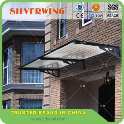 China Flat Aluminum Polycarbonate Frame Canopy For Door And Window Or Patio Cover for sale