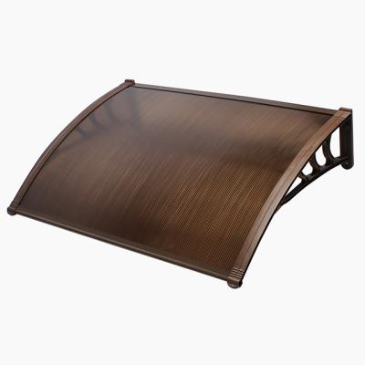 China Hot sale weather resistant outdoor diy brown polycarbonate plastic door canopy for sale