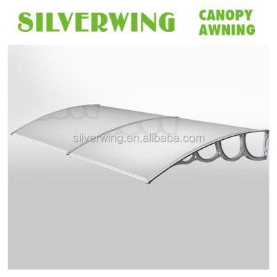 China Impact Resistant Clear Plastic Gazebo Polycarbonate Balcony Patio Cover Canopy For Door Awnings for sale