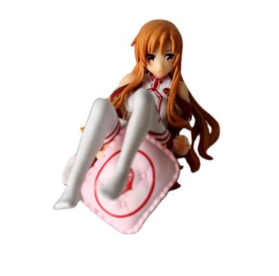 China 2021 Super Hot Japanese Collectible Toy Cartoon Toy Blind Box Decoration Sword Art Online Kirito Asuna Alice Japanese Anime Figure With Base PVC for sale