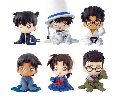 China 2020 Hot Selling Anime Figure Cartoon Toy Mini Doll Detective Conan Kudo Shinichi Decoration Blind Box With Base, Collectible PVC for sale