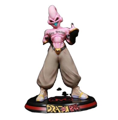 China Event Handmade Doll Toy New Promotional Japanese Anime Cartoon Dragon SunWukong Vegeta Majin Buu Collectible PVC With Base for sale