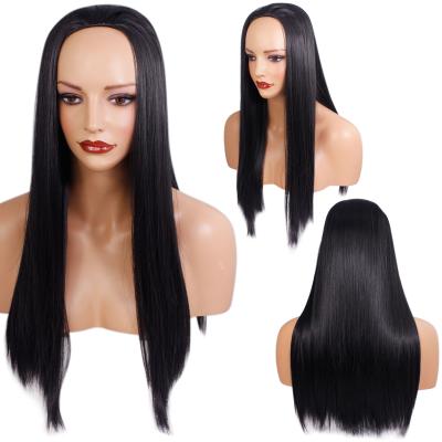 China Hot Selling Fiber Hair Wigs Silky Straight Synthetic Wig Women Long Straight Synthetic Hair Wig for sale