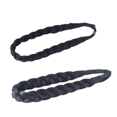 China Wholesale Natural Cheap Style High Quality Wave Braid Fashion Chunky Synthetic Head Band Braided Hair Pieces for sale