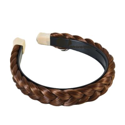 China FUMI Meiwei Synthetic Hair Twistybangs Braided Braids Fashion Braid Knot Hairstyle Headband for sale